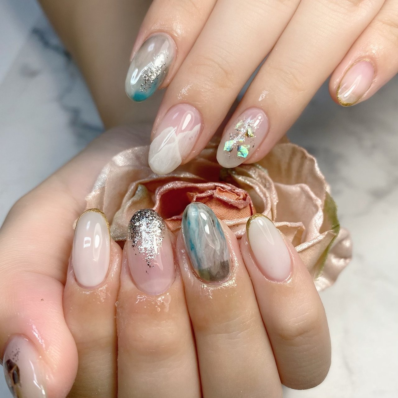 夏 オールシーズン ライブ ブライダル ハンド Nail Salon U Naのネイルデザイン No ネイルブック