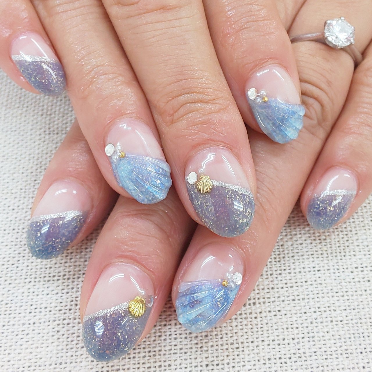 夏 秋 七夕 海 ハンド One Nailのネイルデザイン No ネイルブック