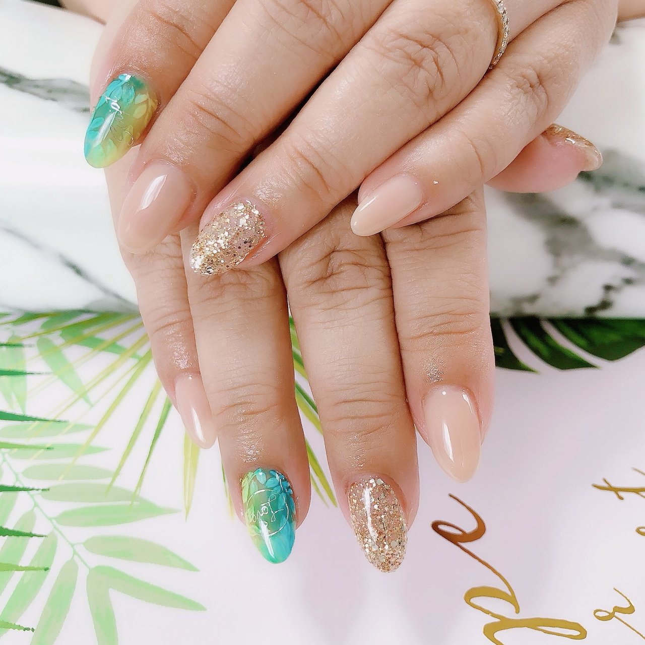 春 夏 海 リゾート ハンド Lutia Nailのネイルデザイン No ネイルブック