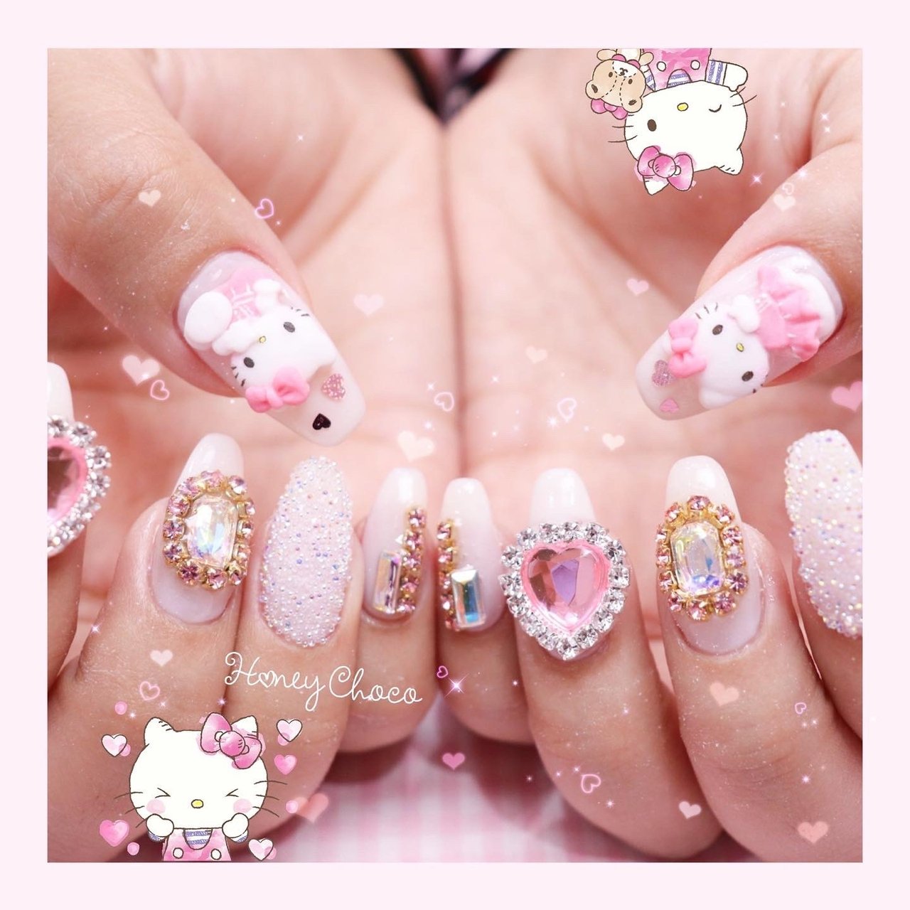 オールシーズン ライブ パーティー 女子会 ハンド Nail Salon School Honey Chocoのネイル デザイン No ネイルブック