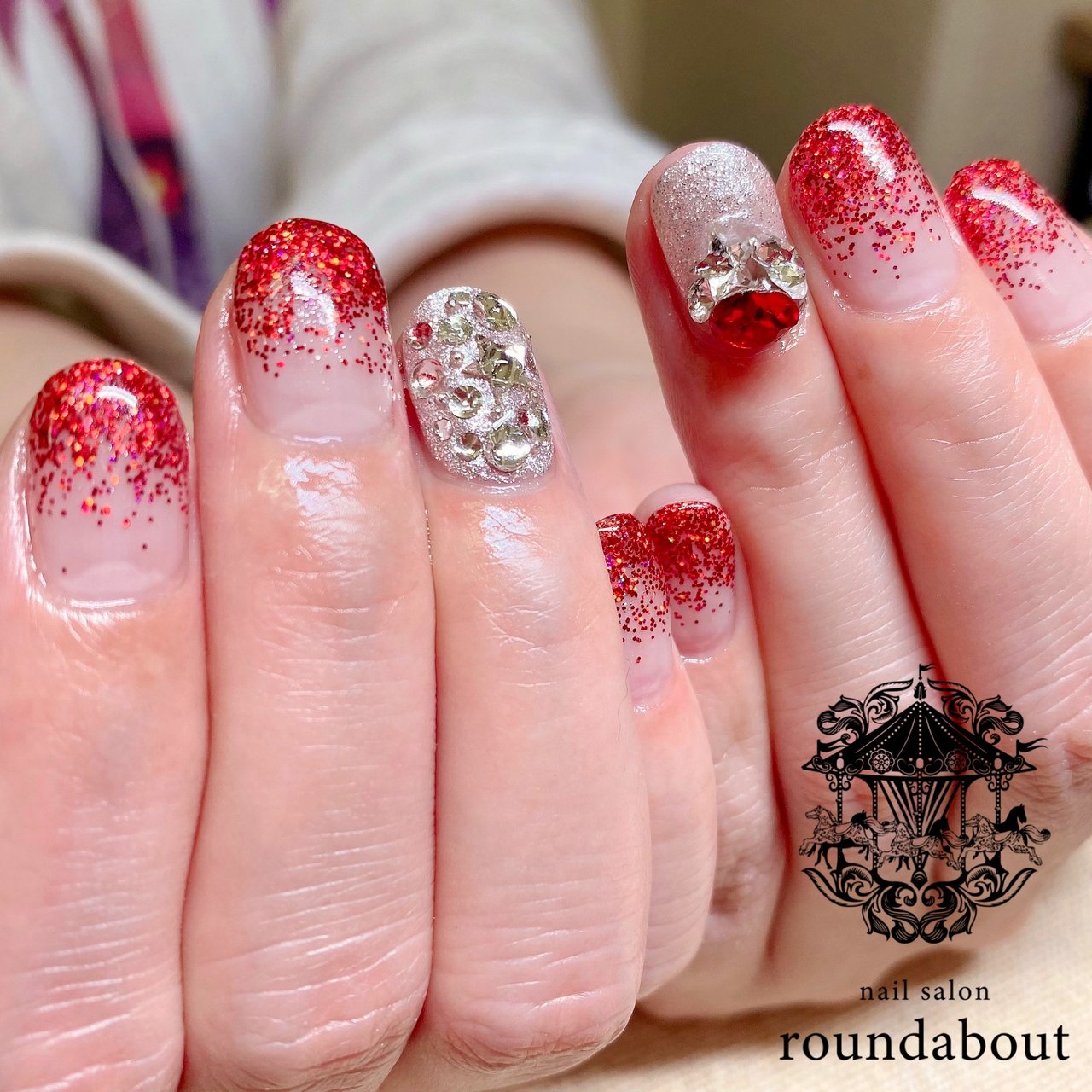 オールシーズン バレンタイン ライブ クリスマス ハンド Yuko Nail Salon Roundabout のネイル デザイン No 5511932 ネイルブック