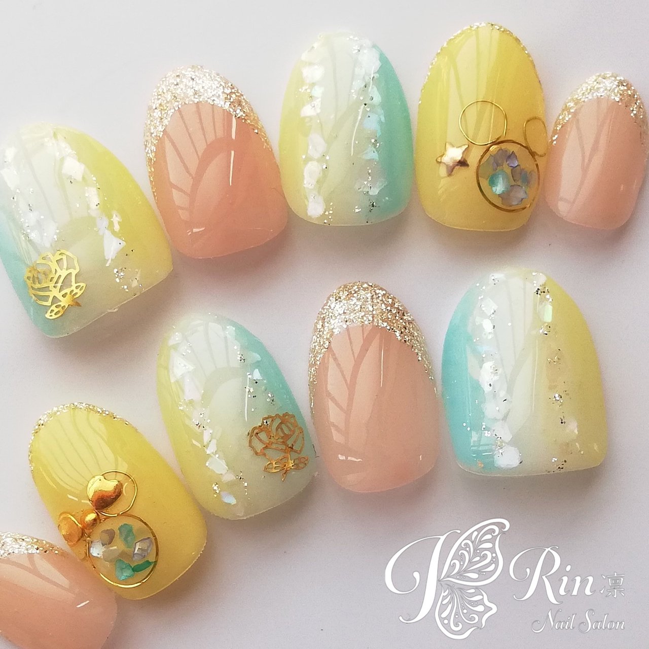 夏 リゾート ブライダル パーティー ハンド Rin Nailのネイルデザイン No ネイルブック