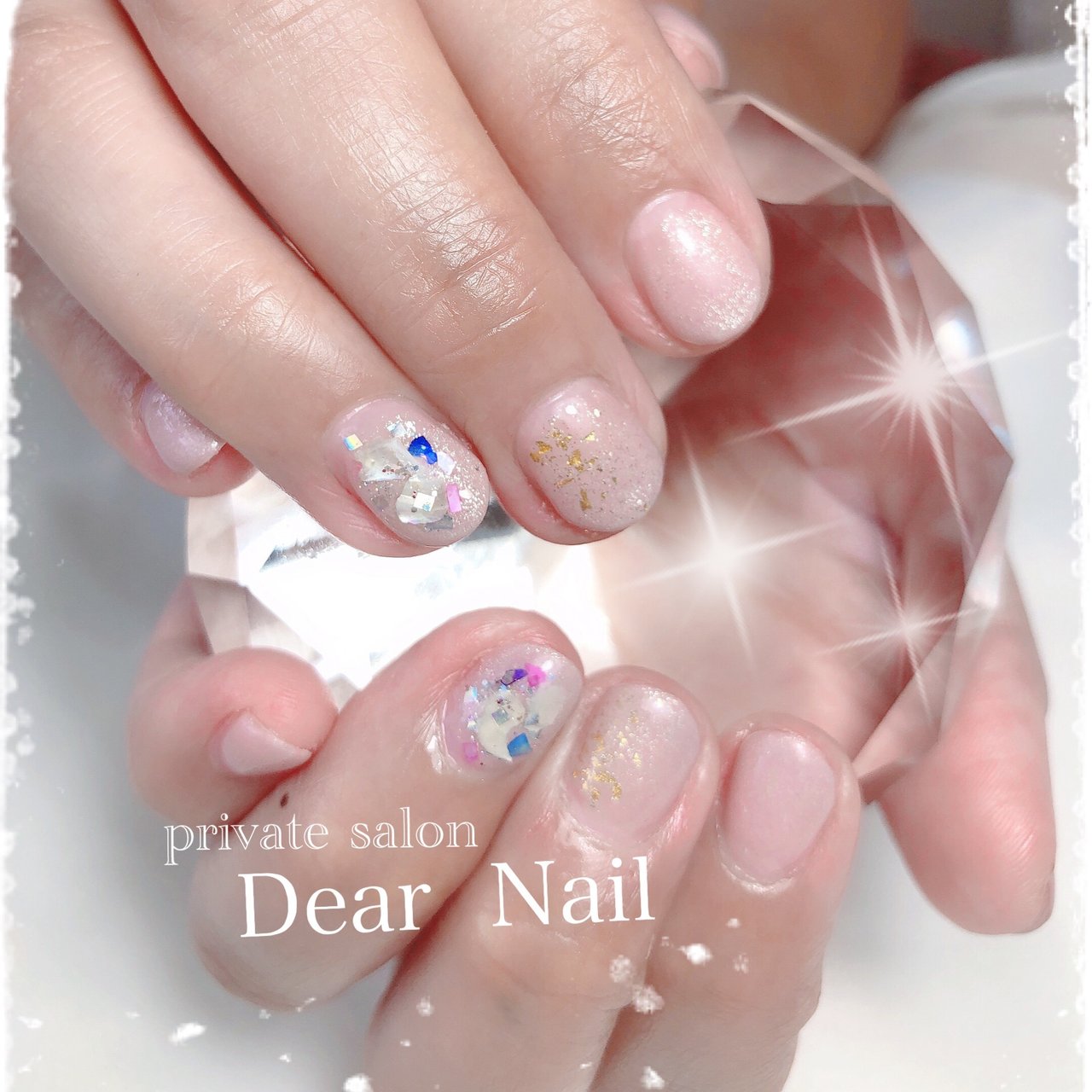 オールシーズン ハンド グラデーション ラメ シェル Dearnail39のネイルデザイン No ネイルブック