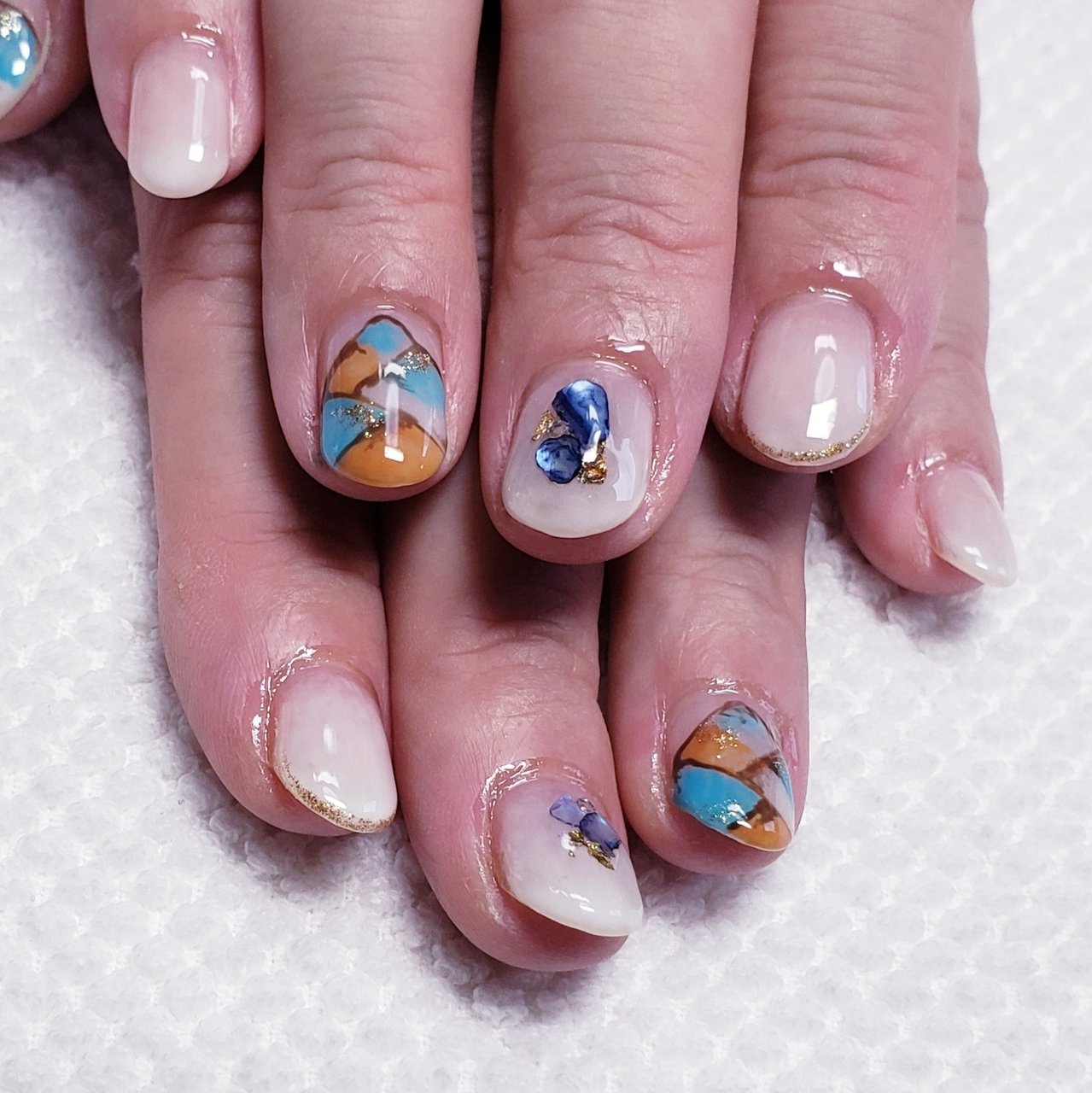 春 夏 オフィス ハンド グラデーション アールジェルのネイルデザイン No ネイルブック