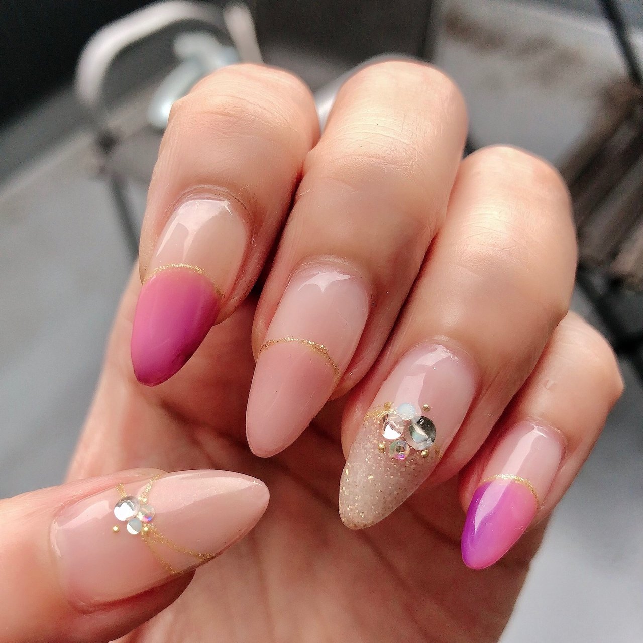 夏 リゾート 女子会 ハンド 変形フレンチ Kupulau Nail Haruのネイルデザイン No ネイルブック