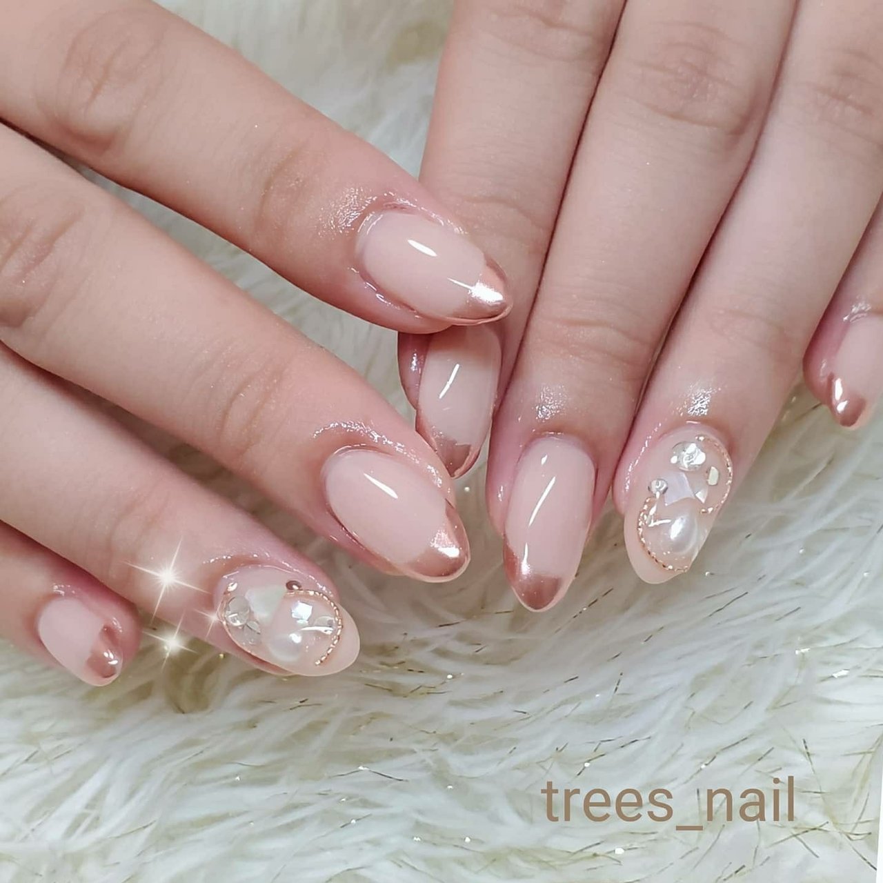 オールシーズン 卒業式 入学式 デート ハンド Trees Nailのネイルデザイン No ネイルブック