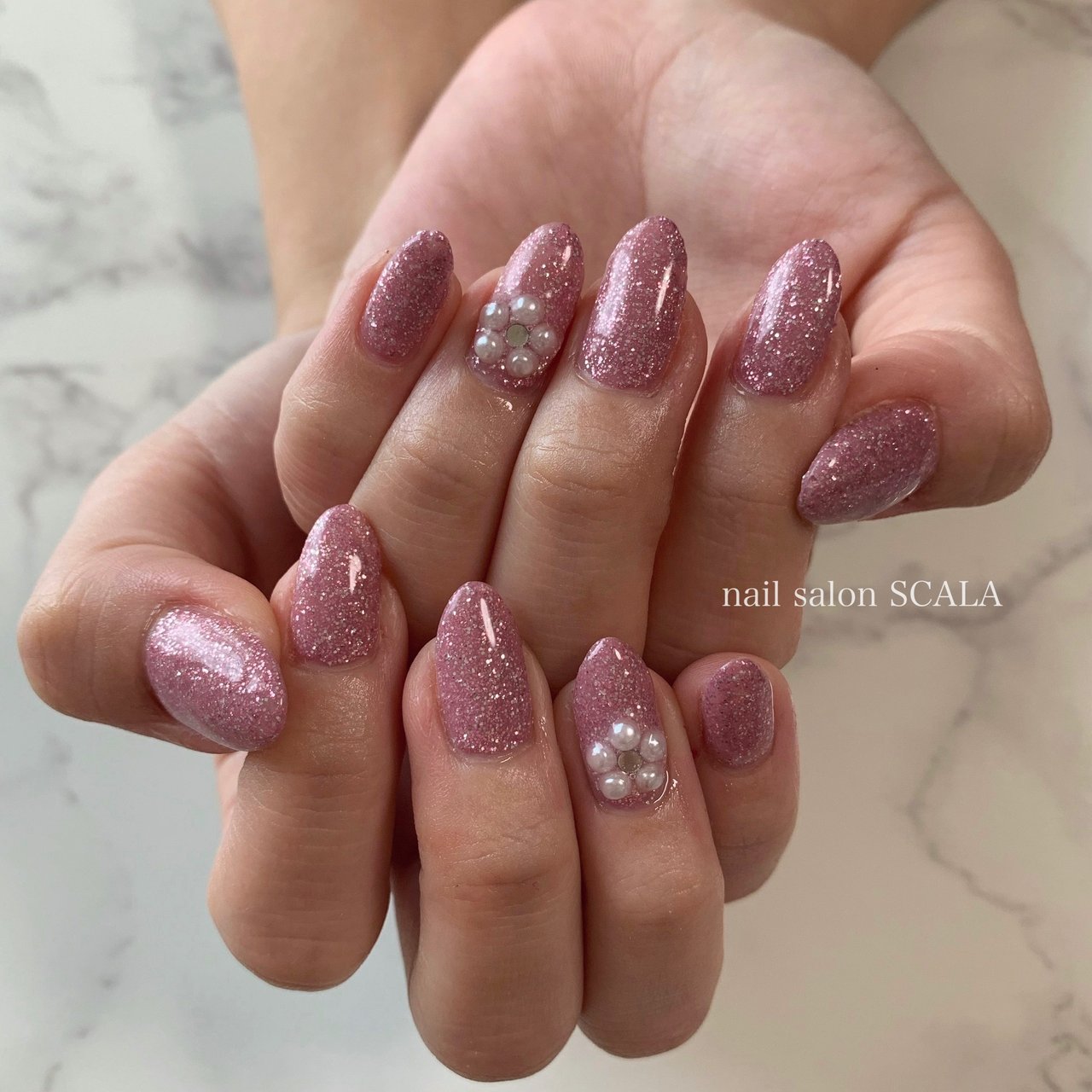 オールシーズン ハンド シンプル ラメ ワンカラー Nail Salon Scalaのネイルデザイン No ネイルブック