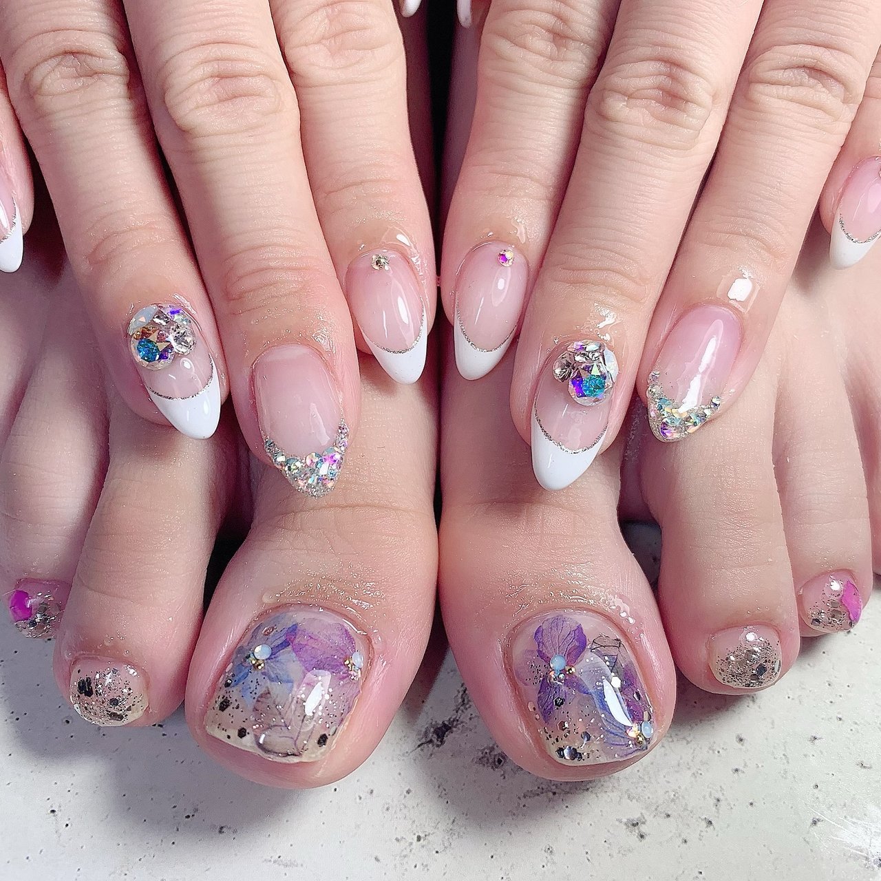 夏 オールシーズン デート 女子会 フット Nail Salon Allu のネイルデザイン No ネイルブック