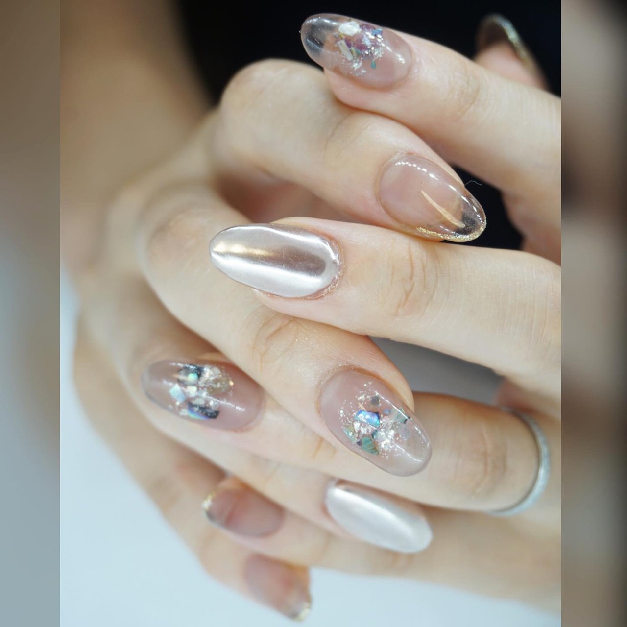 夏 オールシーズン オフィス 女子会 ハンド Liliys Le Eleのネイルデザイン No ネイルブック