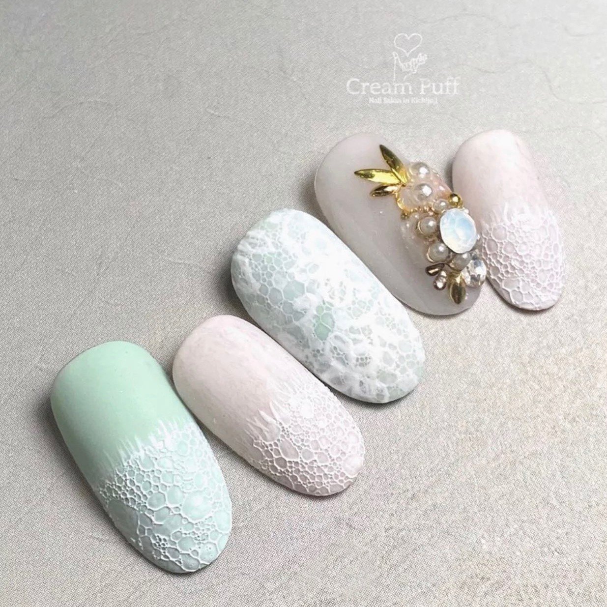 オールシーズン ブライダル シンプル フレンチ 変形フレンチ Creampuffのネイルデザイン No ネイルブック