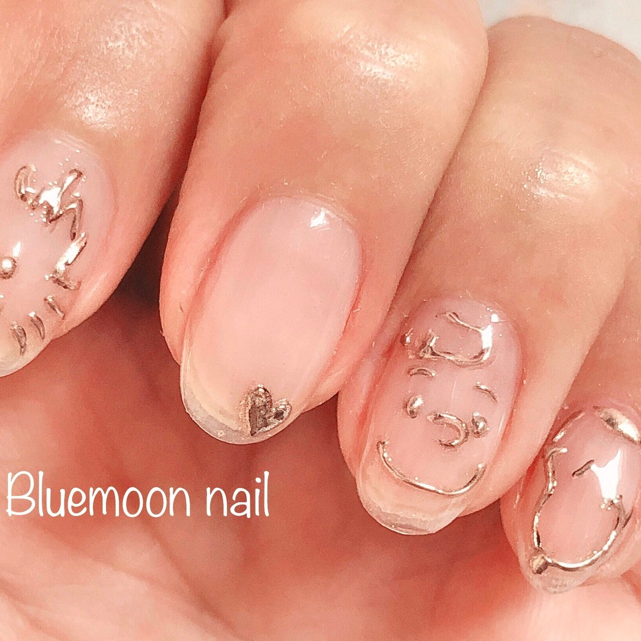 オールシーズン ハンド シンプル キャラクター ショート Bluemoon Nailのネイルデザイン No ネイルブック