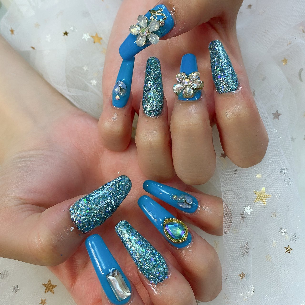 ターコイズ ブルー パンダ Nail 川崎のネイルデザイン No ネイルブック