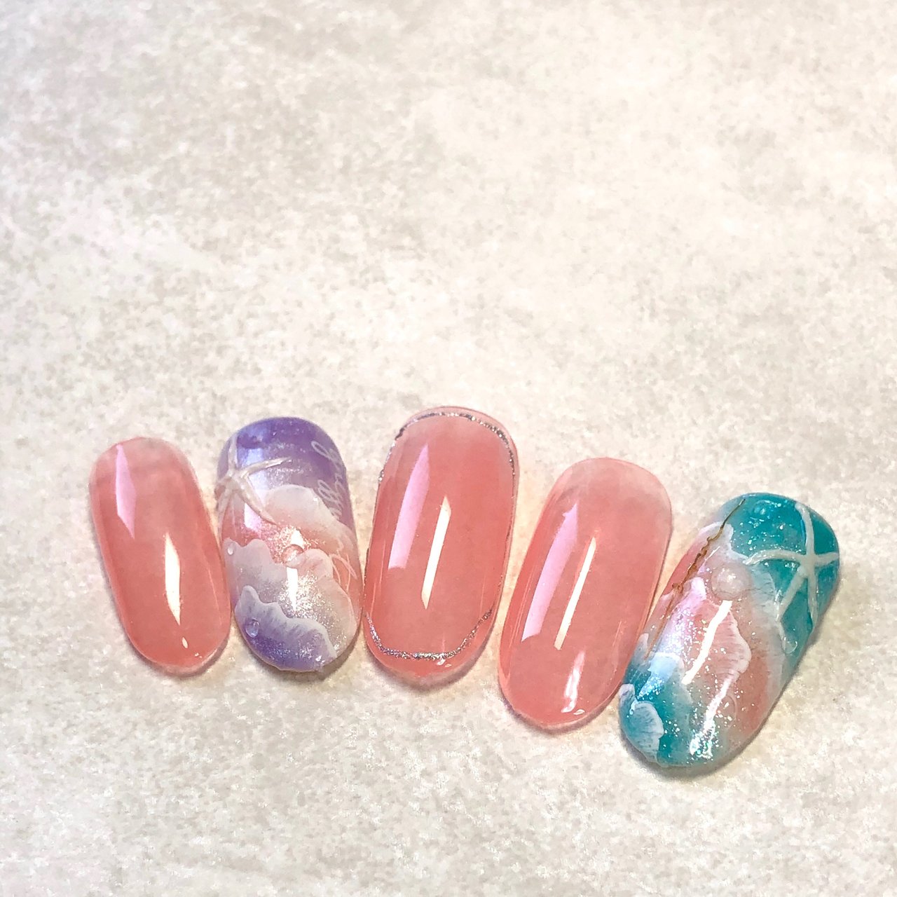 夏 ハンド ネイルチップ Nail Salon Cのネイルデザイン No ネイルブック