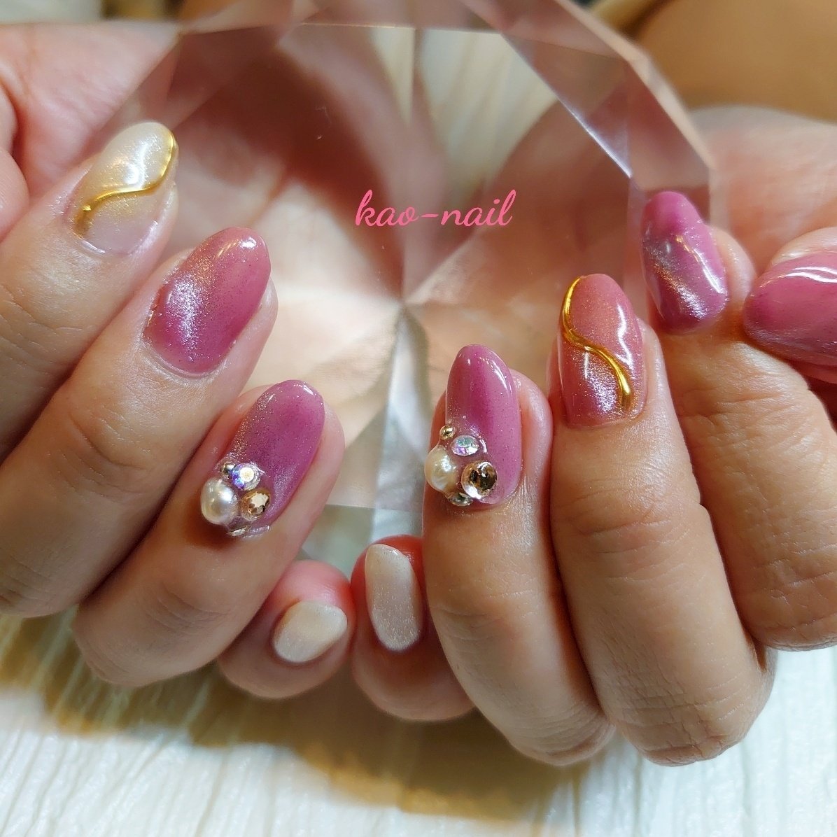 オールシーズン オフィス パーティー ハンド ワンカラー Kao Nailのネイルデザイン No 5528112 ネイルブック