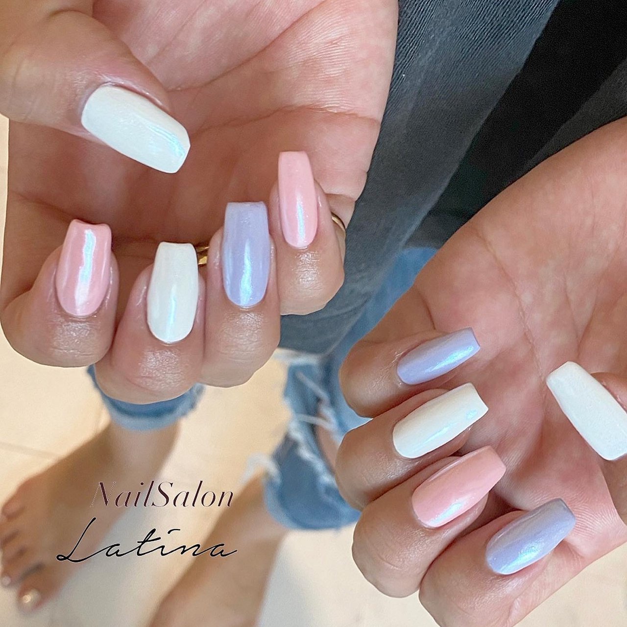 春 夏 ワンカラー ミディアム ホワイト Nail Room Latinaのネイルデザイン No ネイルブック