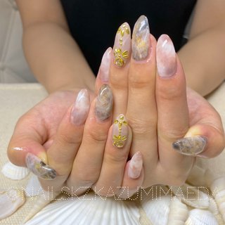 折れたところ1本だけスカルプのネイルデザイン ネイルブック