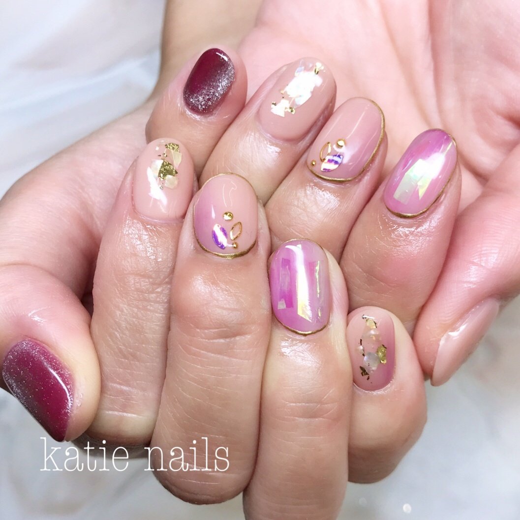 オールシーズン パーティー デート 女子会 ハンド Katie Nails ケイティネイルズ のネイルデザイン No ネイル ブック