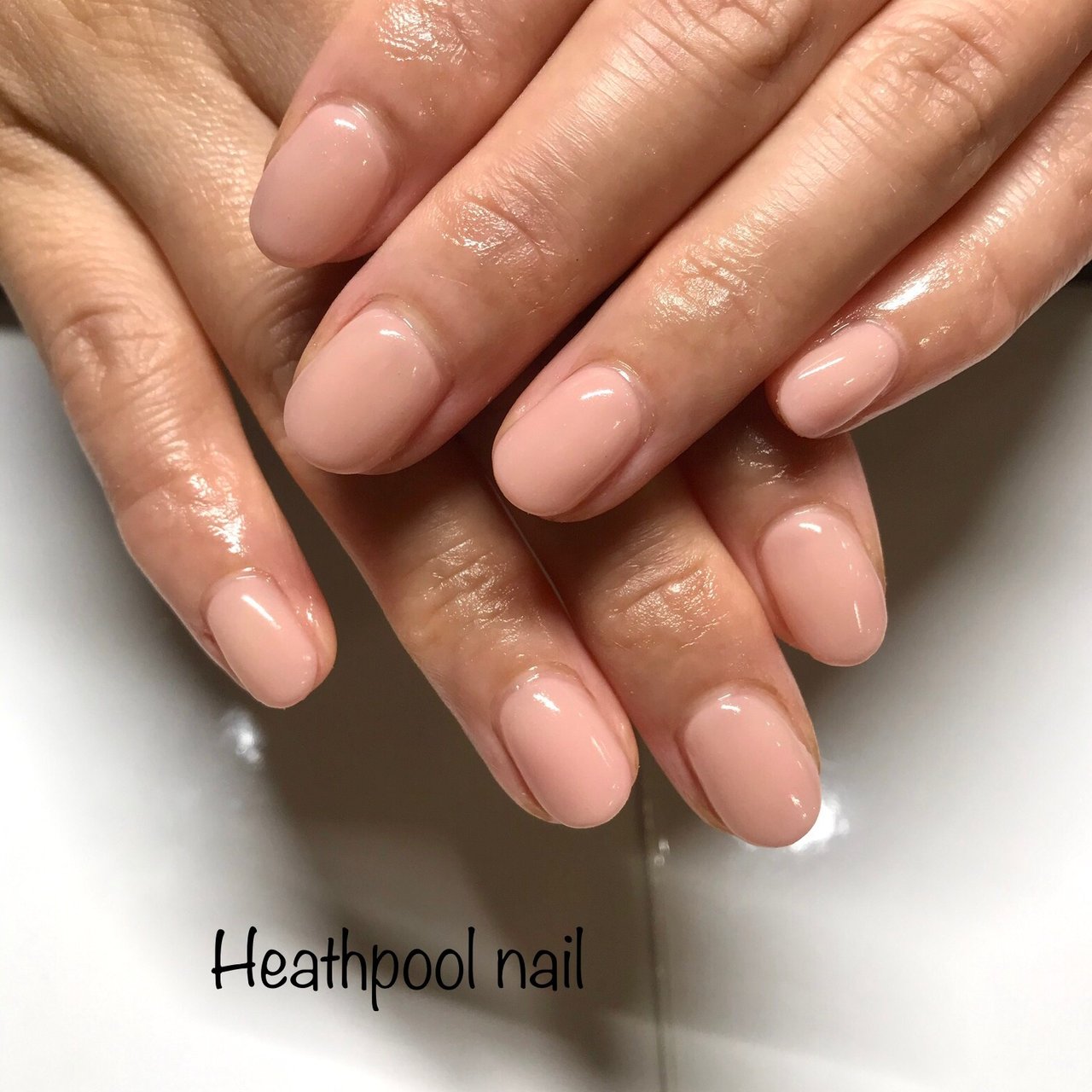 ハンド ワンカラー ベージュ ジェル Heathpoolnailのネイルデザイン No ネイルブック