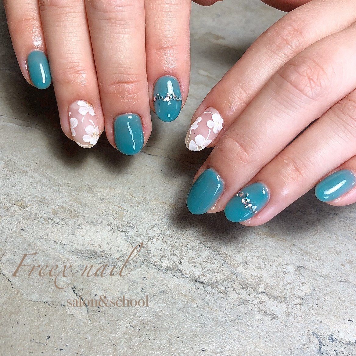 夏 リゾート オフィス デート ハンド Freexnailのネイルデザイン No ネイルブック