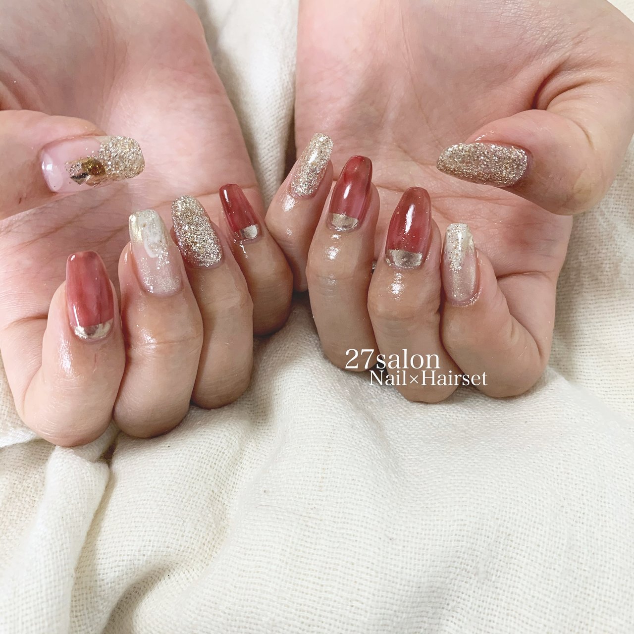 春 夏 秋 冬 ハンド 27salon Nail Hairsetのネイルデザイン No ネイルブック