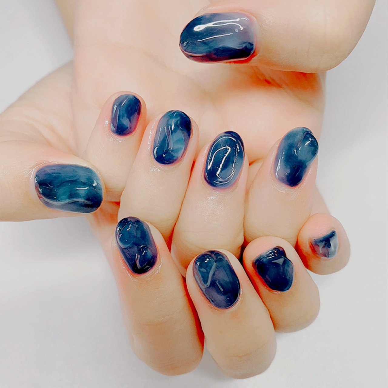 夏 ハンド シースルー タイダイ ニュアンス Nailsalonray のネイルデザイン No ネイルブック
