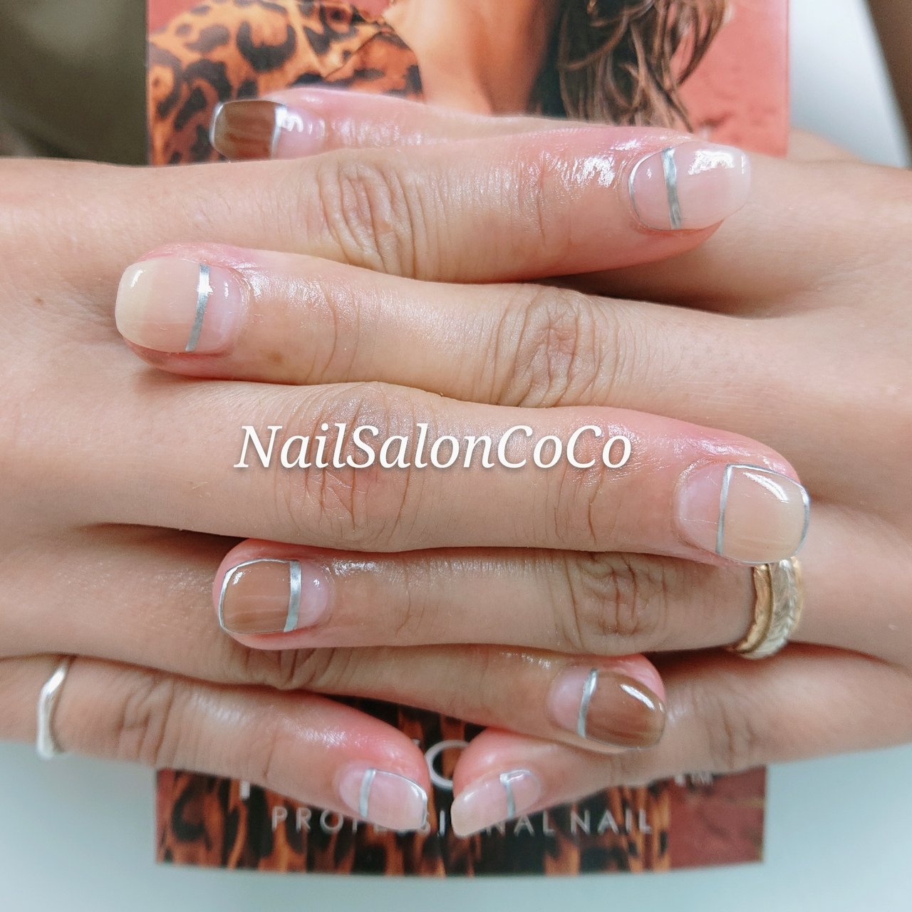 夏 ハンド フレンチ ベージュ ブラウン Nailsaloncocoのネイルデザイン No ネイルブック