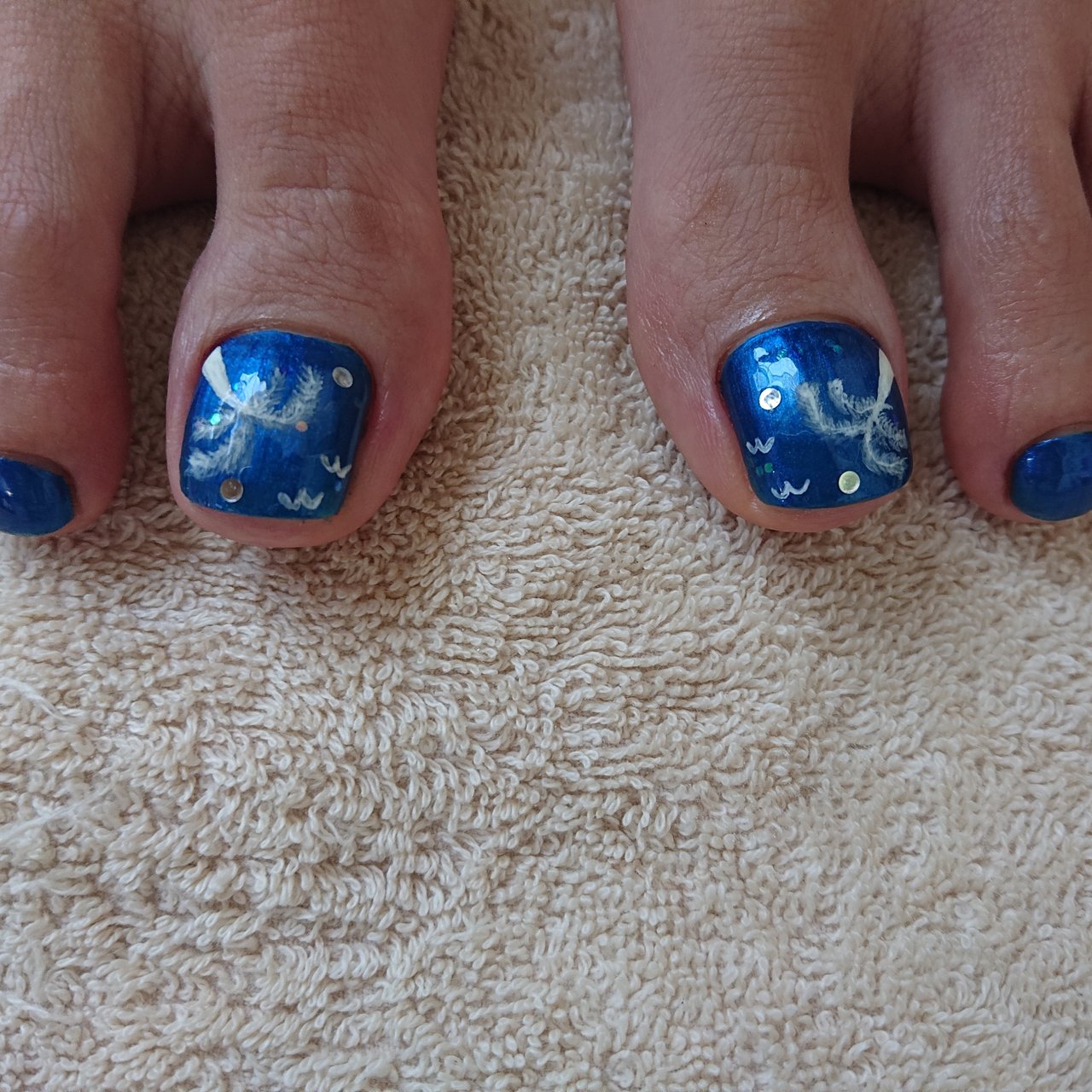 夏 海 リゾート フット ワンカラー 1024hirakuのネイルデザイン No ネイルブック