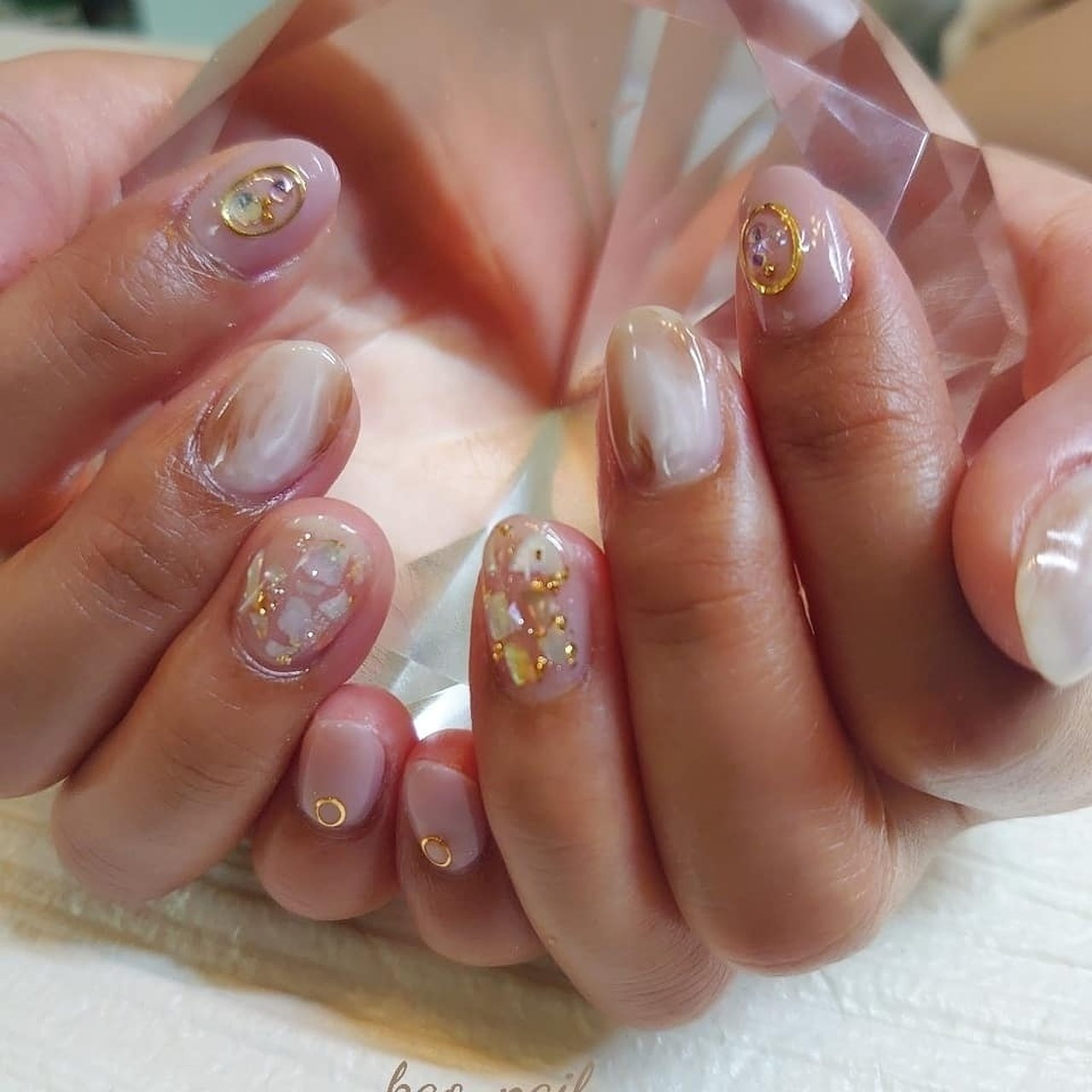 夏 オールシーズン ハンド シェル タイダイ Kao Nailのネイルデザイン No ネイルブック