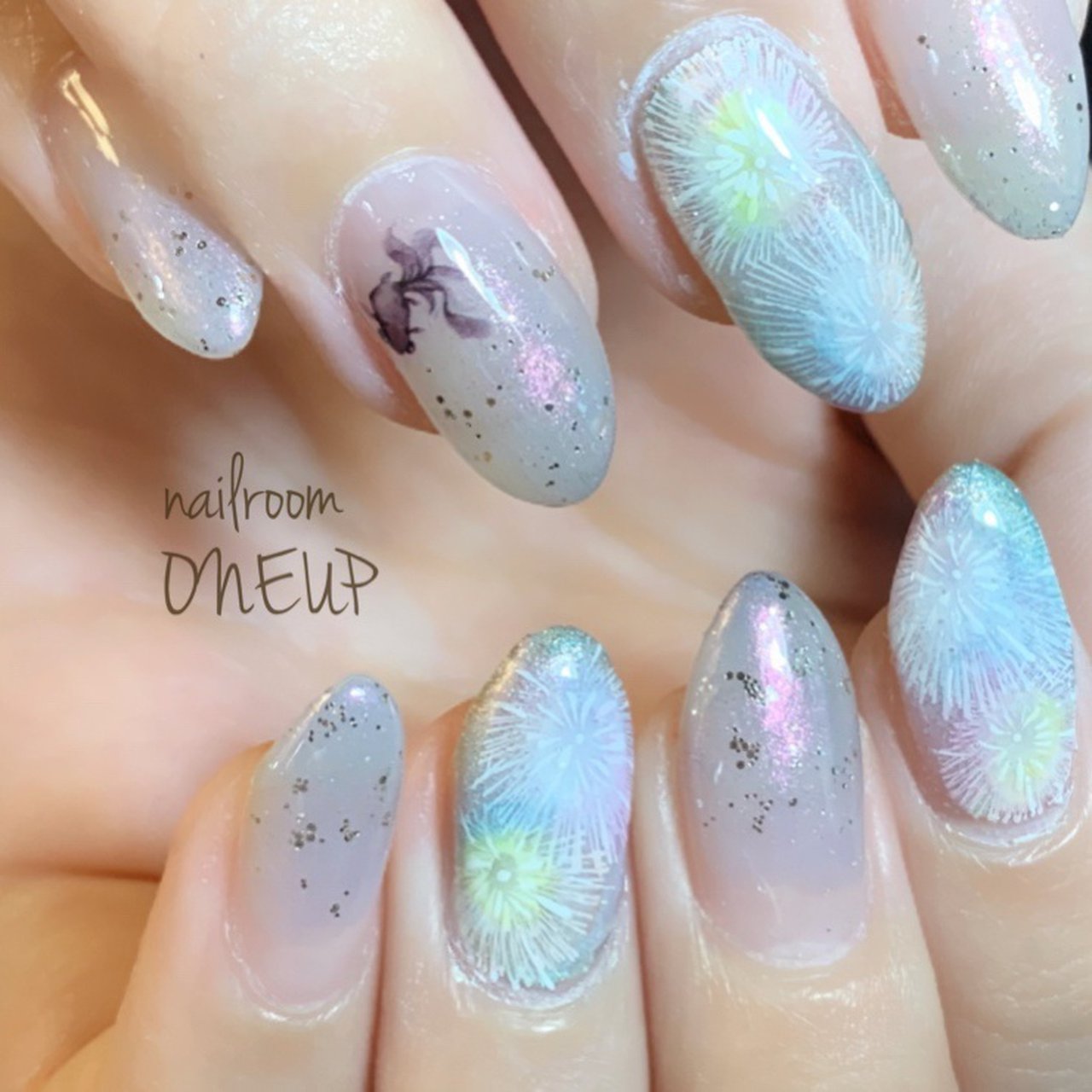 夏 七夕 海 浴衣 ハンド Nail Room One Upのネイルデザイン No ネイルブック