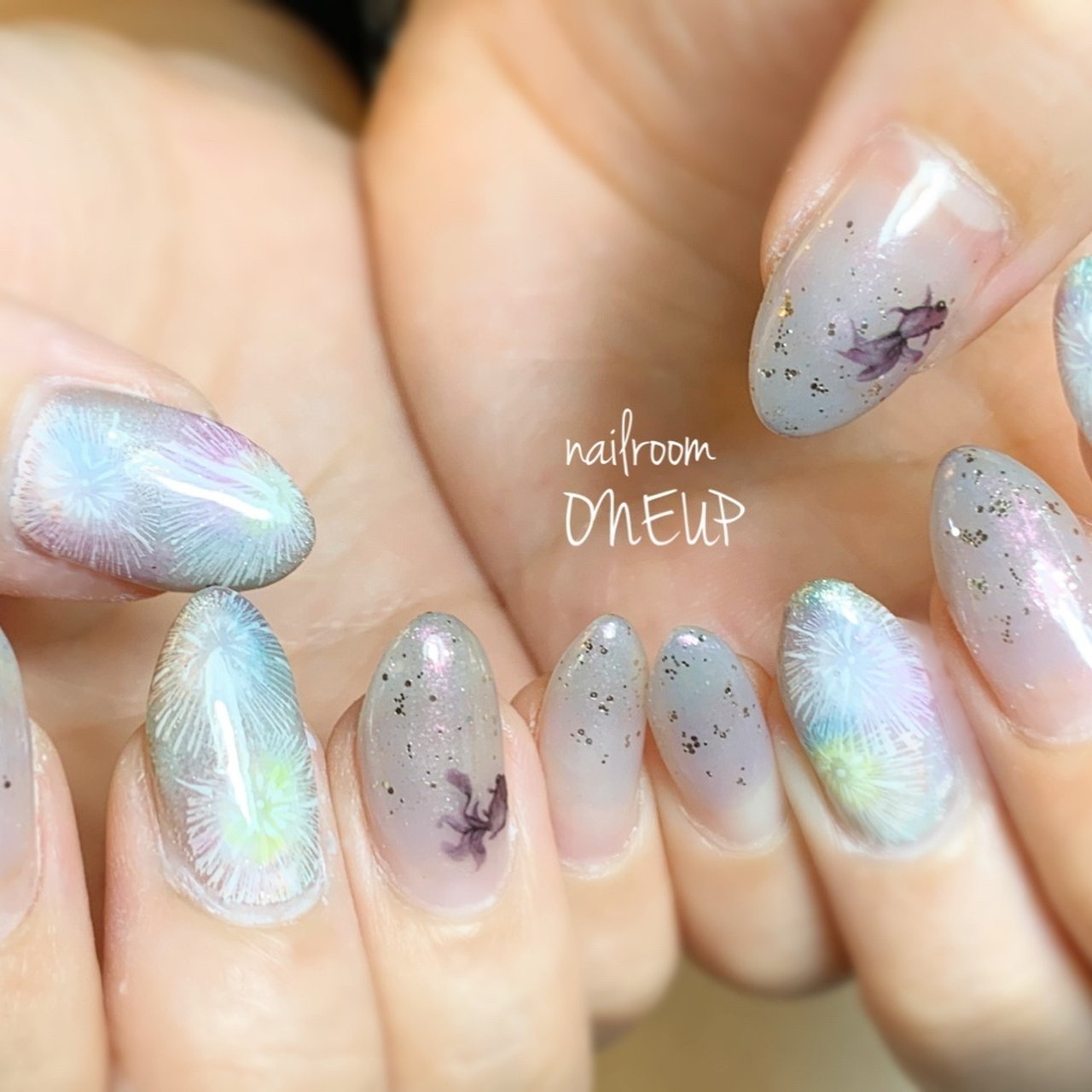 夏 七夕 海 浴衣 ハンド Nail Room One Upのネイルデザイン No ネイルブック