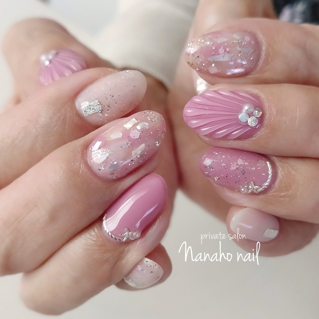 夏 海 リゾート デート ハンド Nanaho Nail 大阪府八尾市 のネイルデザイン No 5543160 ネイルブック