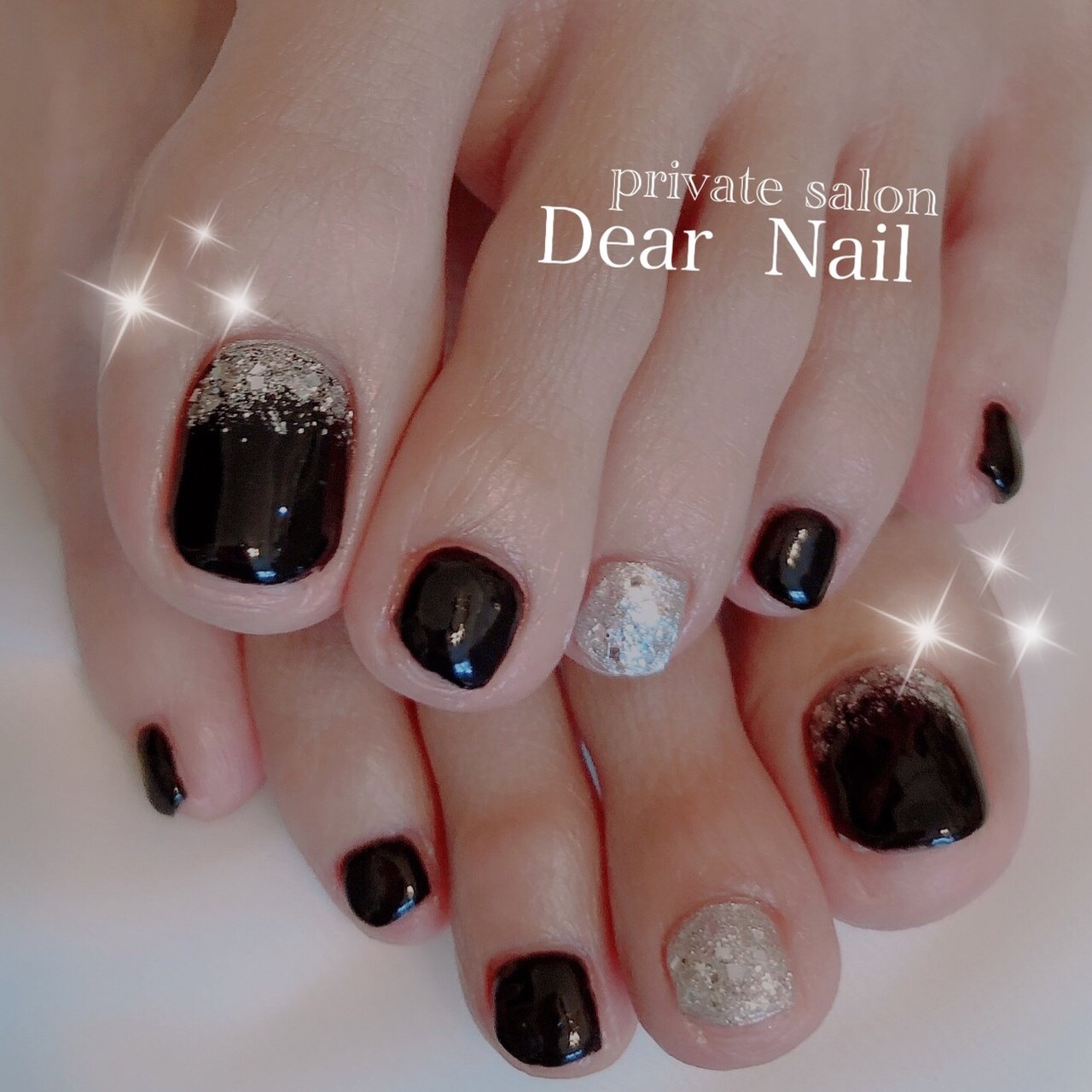 オールシーズン フット ラメ ワンカラー ショート Dearnail39のネイルデザイン No ネイルブック