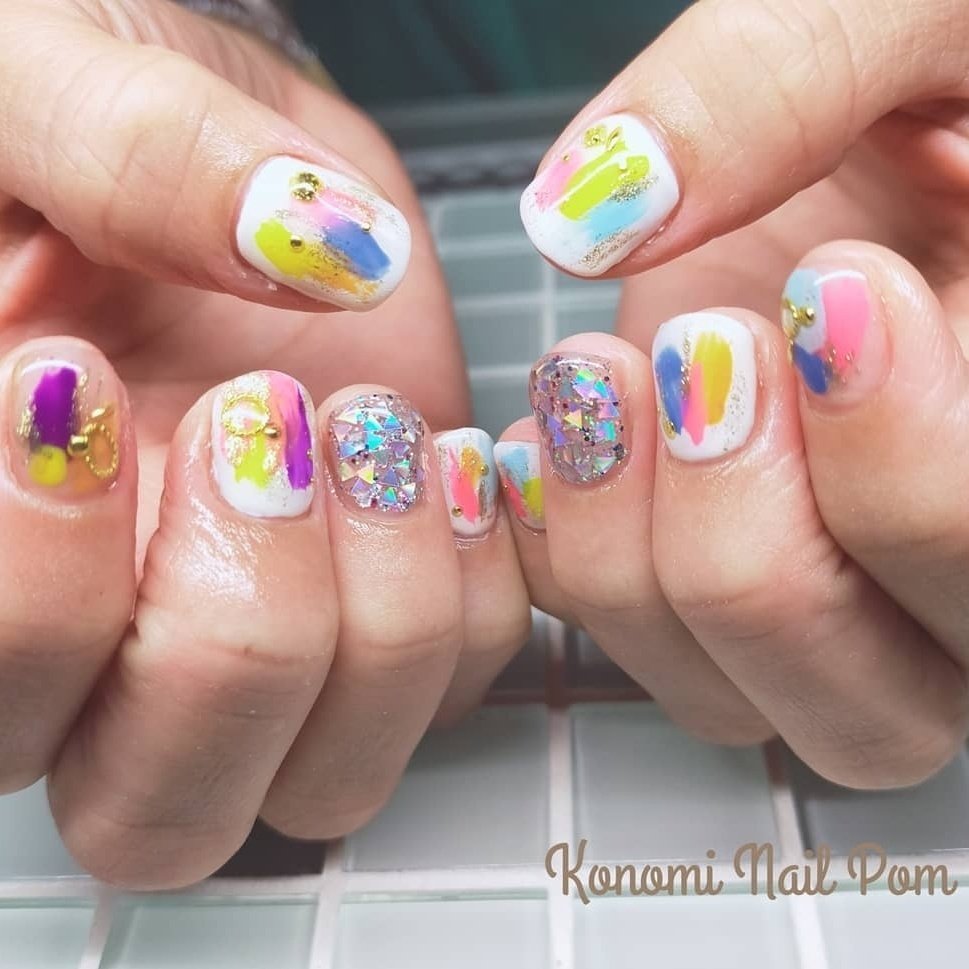 夏 旅行 海 リゾート ハンド Nail Salon Pomのネイルデザイン No ネイルブック