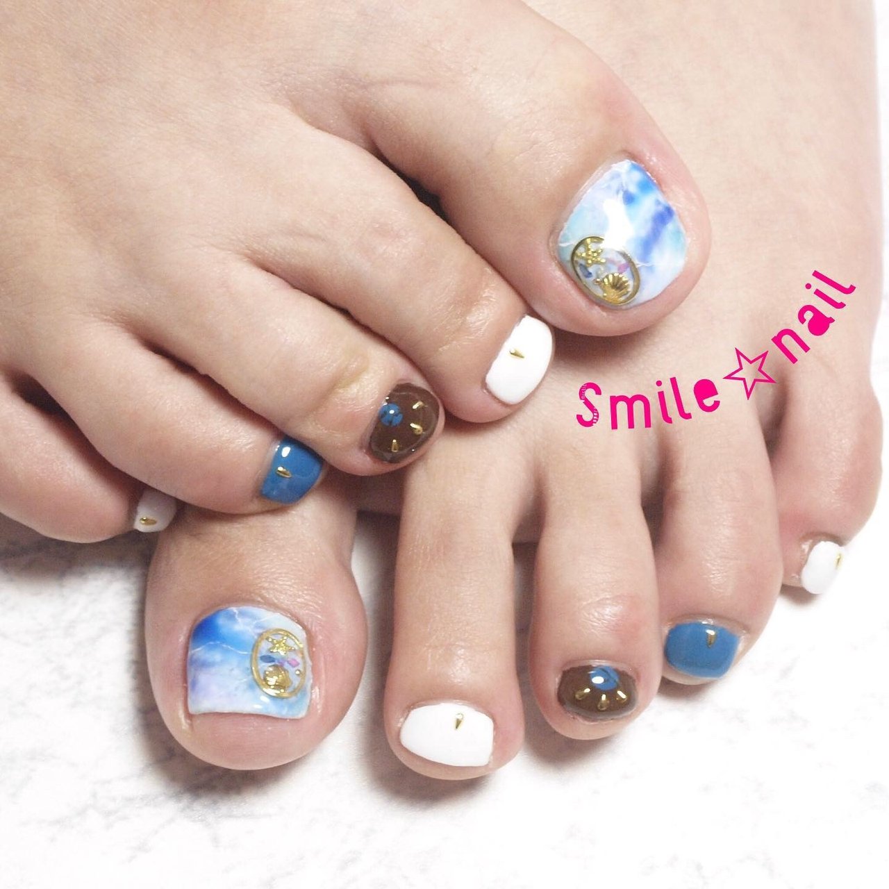 夏 海 リゾート デート フット Smile Nailのネイルデザイン No ネイルブック