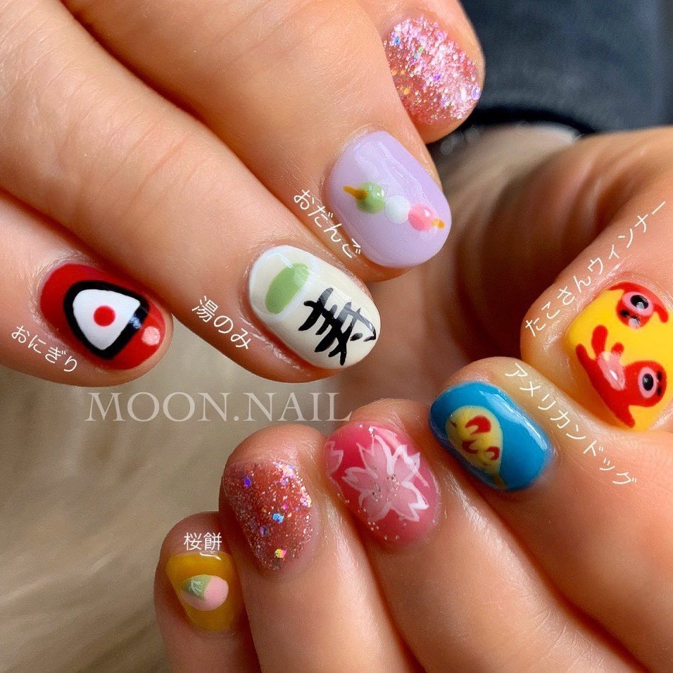 春 ハンド シンプル 痛ネイル キャラクター Moon Nailのネイルデザイン No ネイルブック