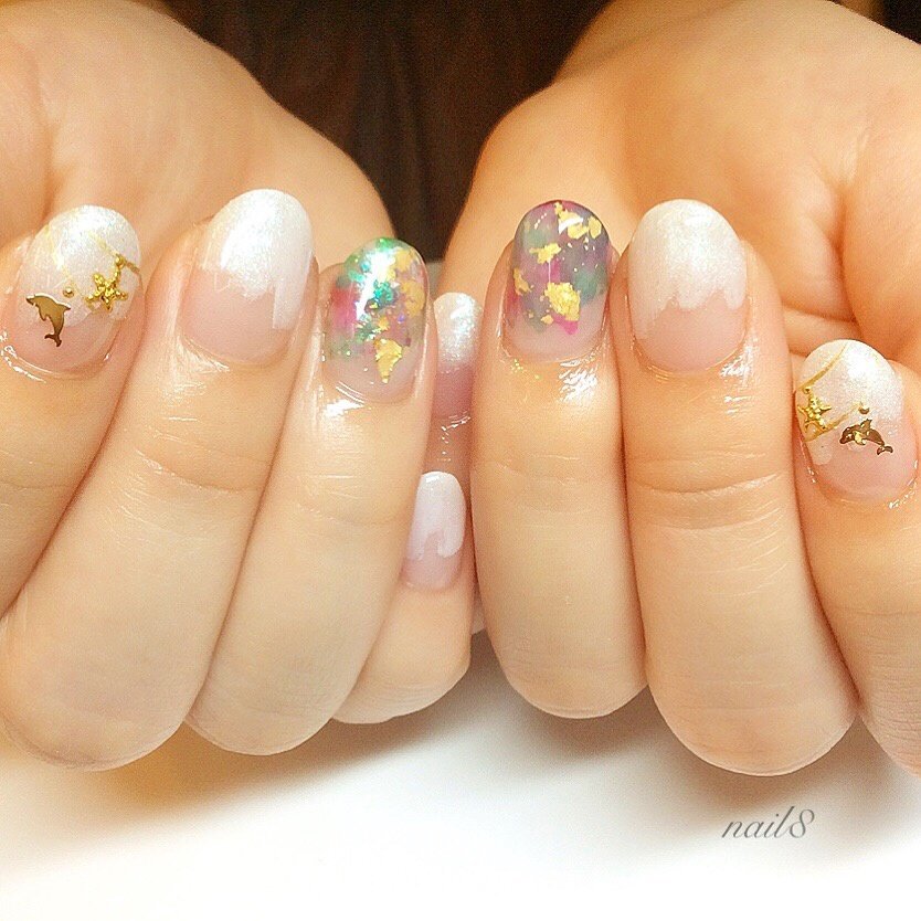 夏 海 リゾート デート ハンド Nail8 ネイルエイトのネイルデザイン No ネイルブック