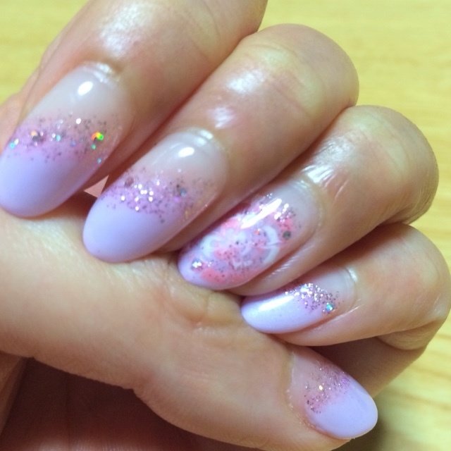 ハンド グラデーション パープル ジェル Namiyutterのネイルデザイン No ネイルブック