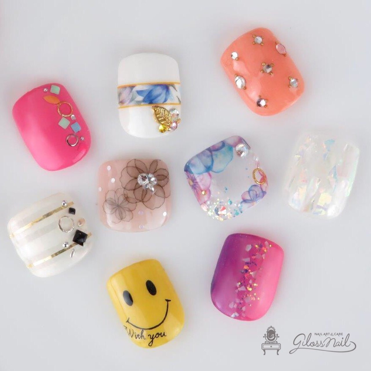 夏 旅行 海 リゾート フット Glossnail Manaのネイルデザイン No ネイルブック