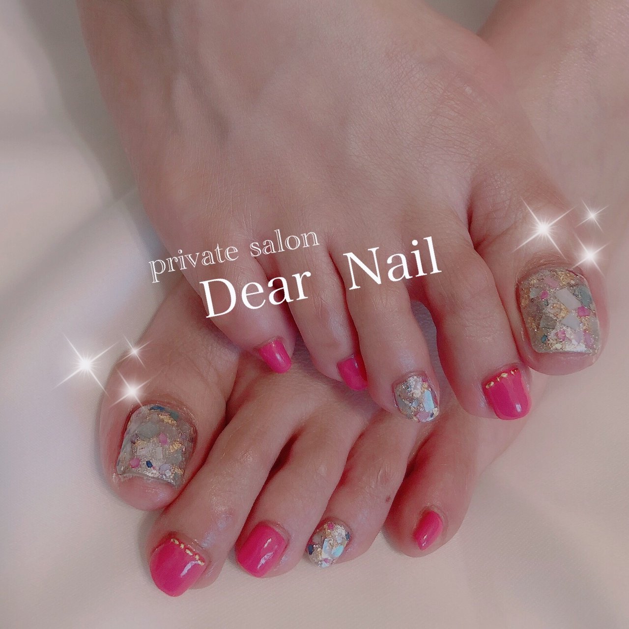 夏 オールシーズン リゾート フット ラメ Dearnail39のネイルデザイン No ネイルブック