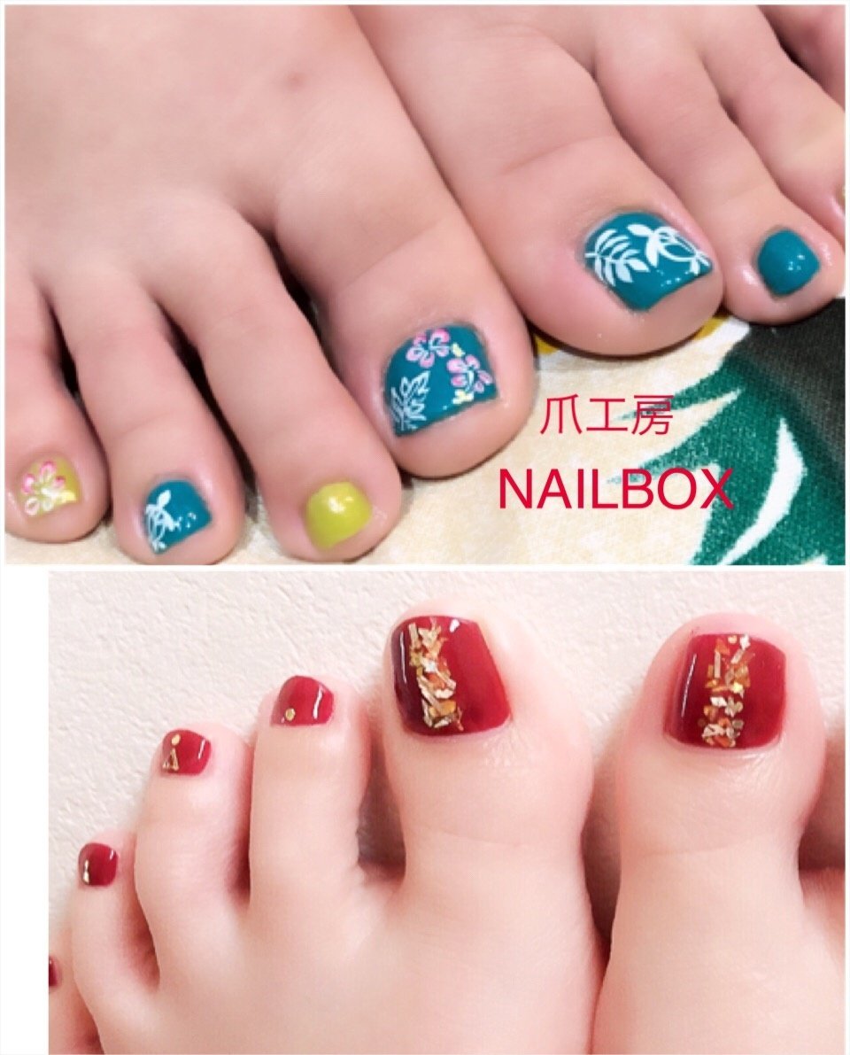 夏 フット シンプル ホログラム ラメ 爪工房ｎａｉｌｂｏｘ 夜遅くまで営業しています 内灘のネイル屋さん のネイル デザイン No ネイルブック