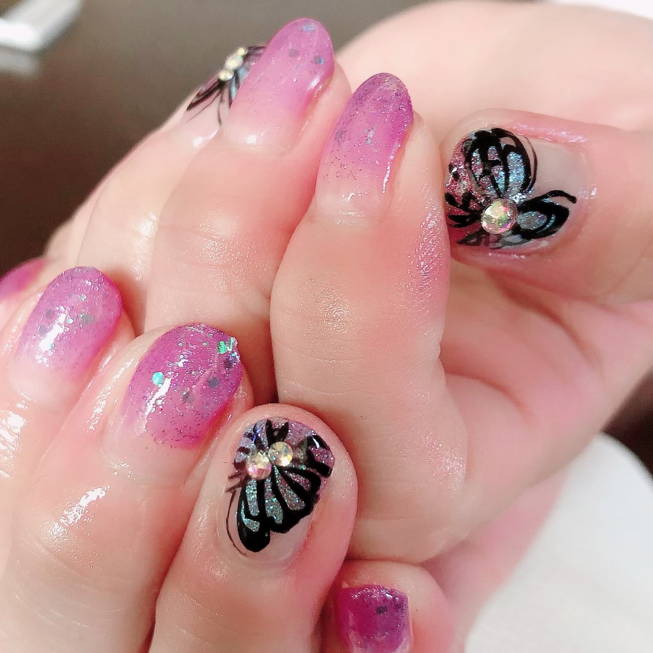 オールシーズン ハンド グラデーション ミディアム 水色 Ricoのネイルデザイン No ネイルブック