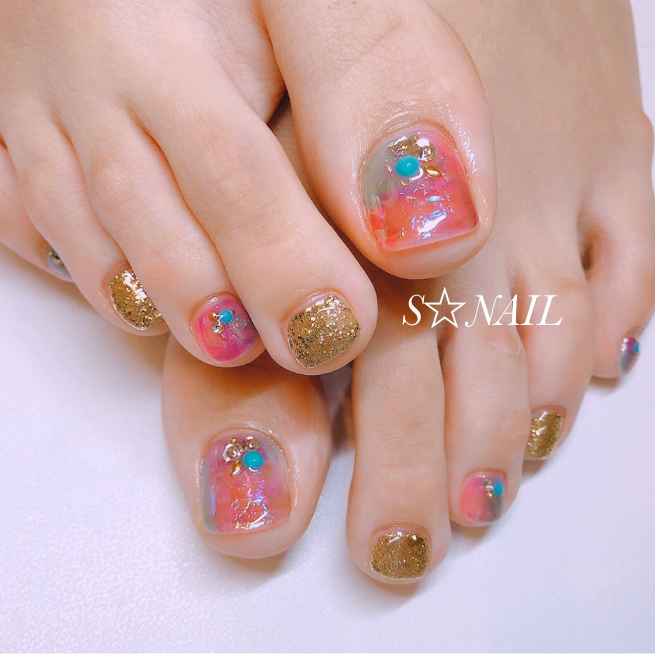 夏 旅行 海 リゾート フット 大阪府和泉市 S Nailのネイルデザイン No ネイルブック
