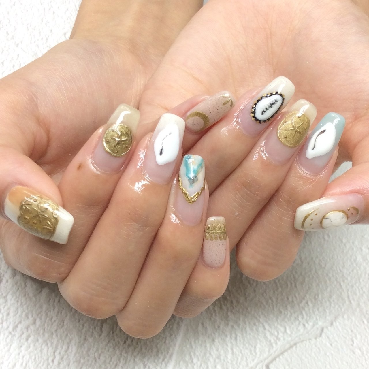 夏 海 リゾート ハンド グラデーション Nailsalon Daisyのネイルデザイン No ネイルブック