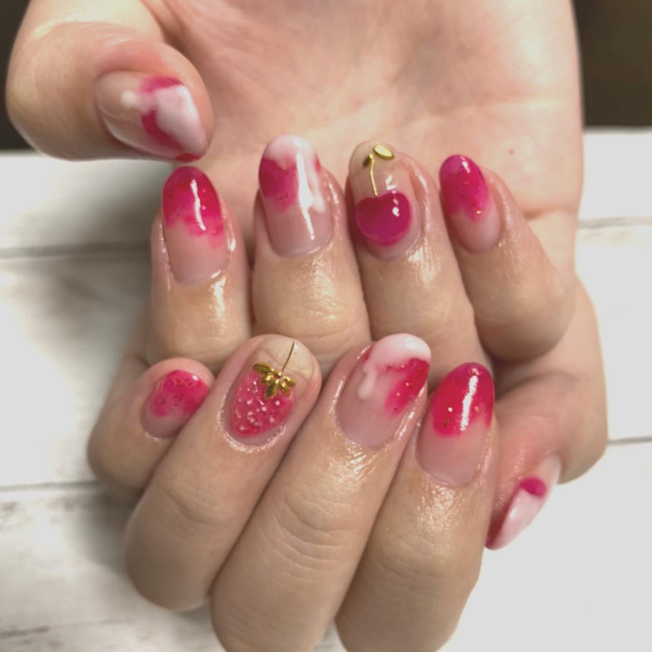 オールシーズン 浴衣 デート 女子会 ハンド 郡山 Nail Salon Rougeのネイルデザイン No ネイルブック