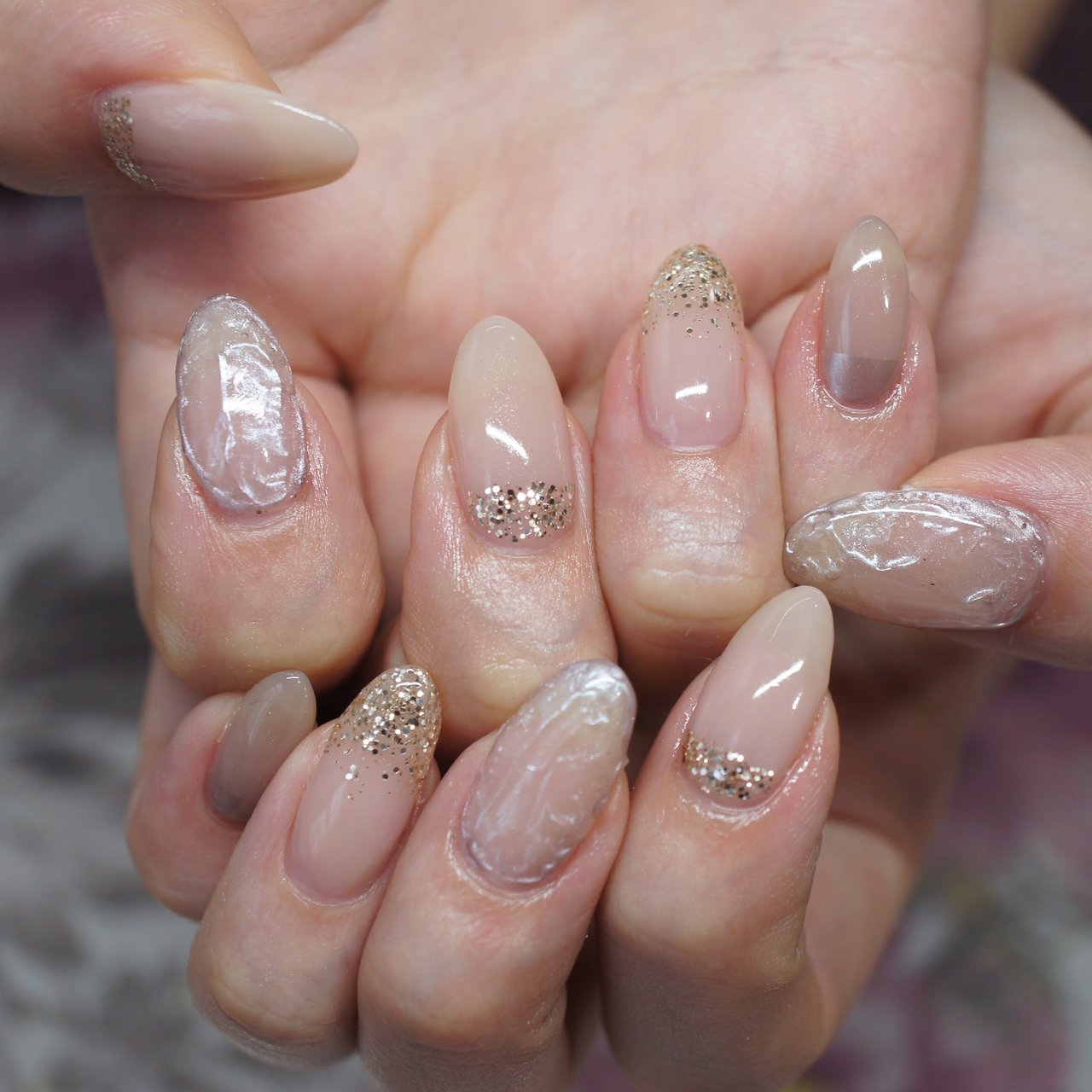 ハンド グラデーション ラメ 埼玉県上尾市jewel Nailのネイルデザイン No ネイルブック