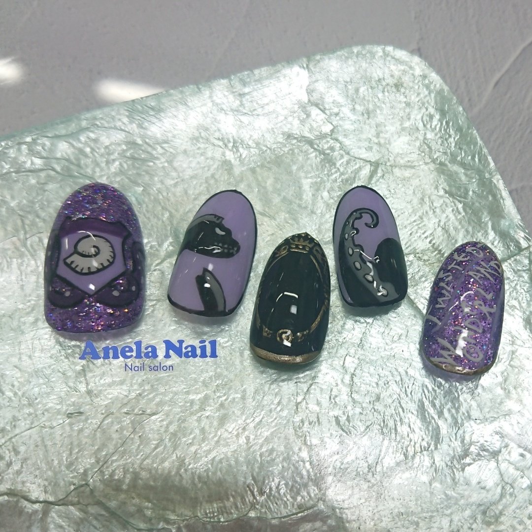 オールシーズン ハンド 痛ネイル キャラクター ロング Anelanailのネイルデザイン No ネイルブック