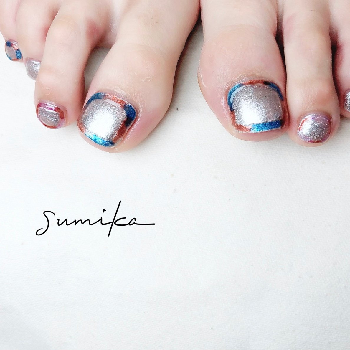 オールシーズン 旅行 海 ブライダル フット Nail Salon Sumikaのネイルデザイン No ネイルブック