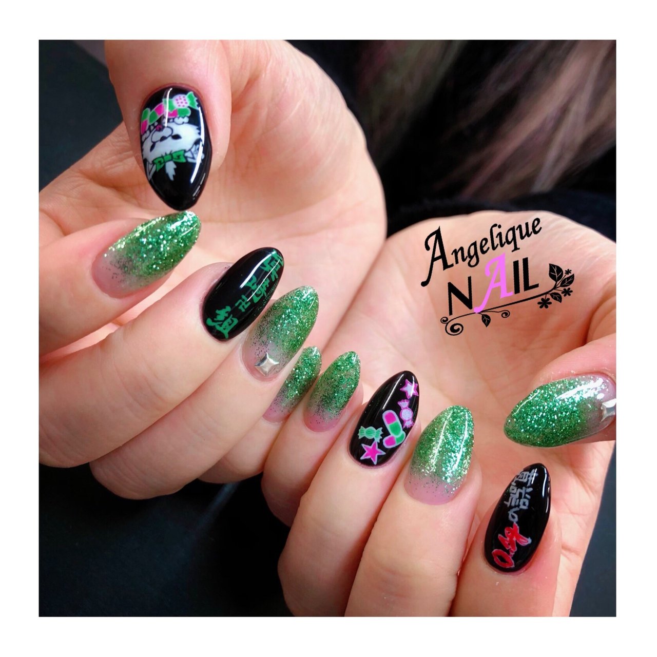 ライブ/ハンド/ラメ/痛ネイル/キャラクター - Angelique NAIL