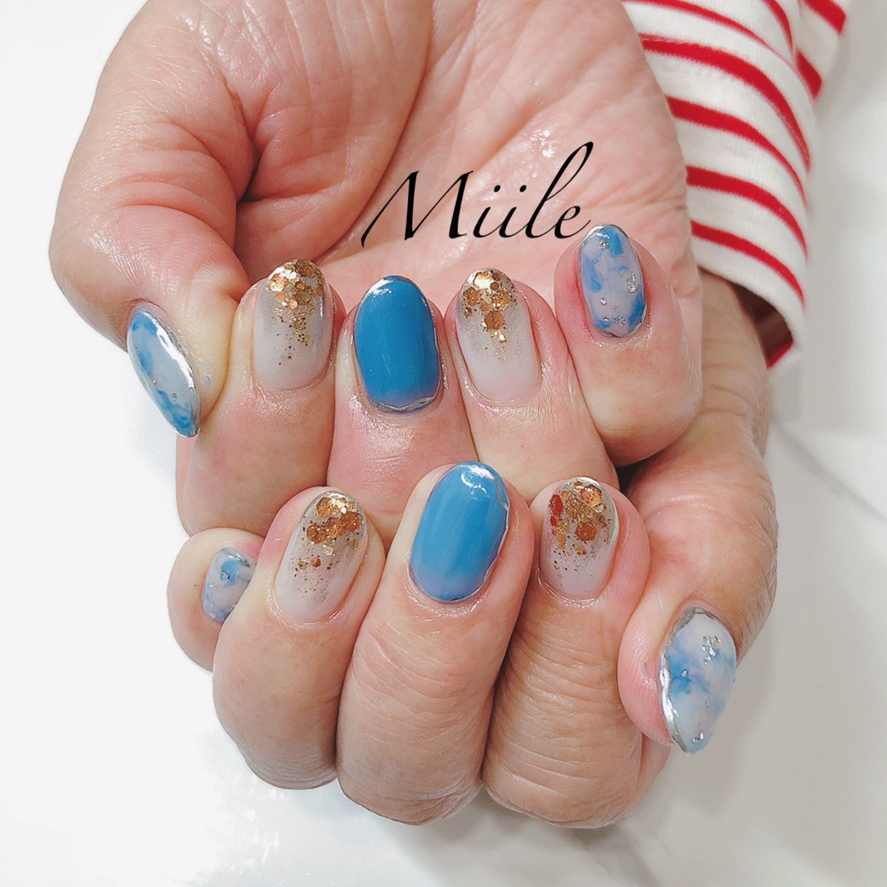 夏 海 リゾート ハンド ホログラム Private Nail Salon Miile のネイルデザイン No ネイルブック