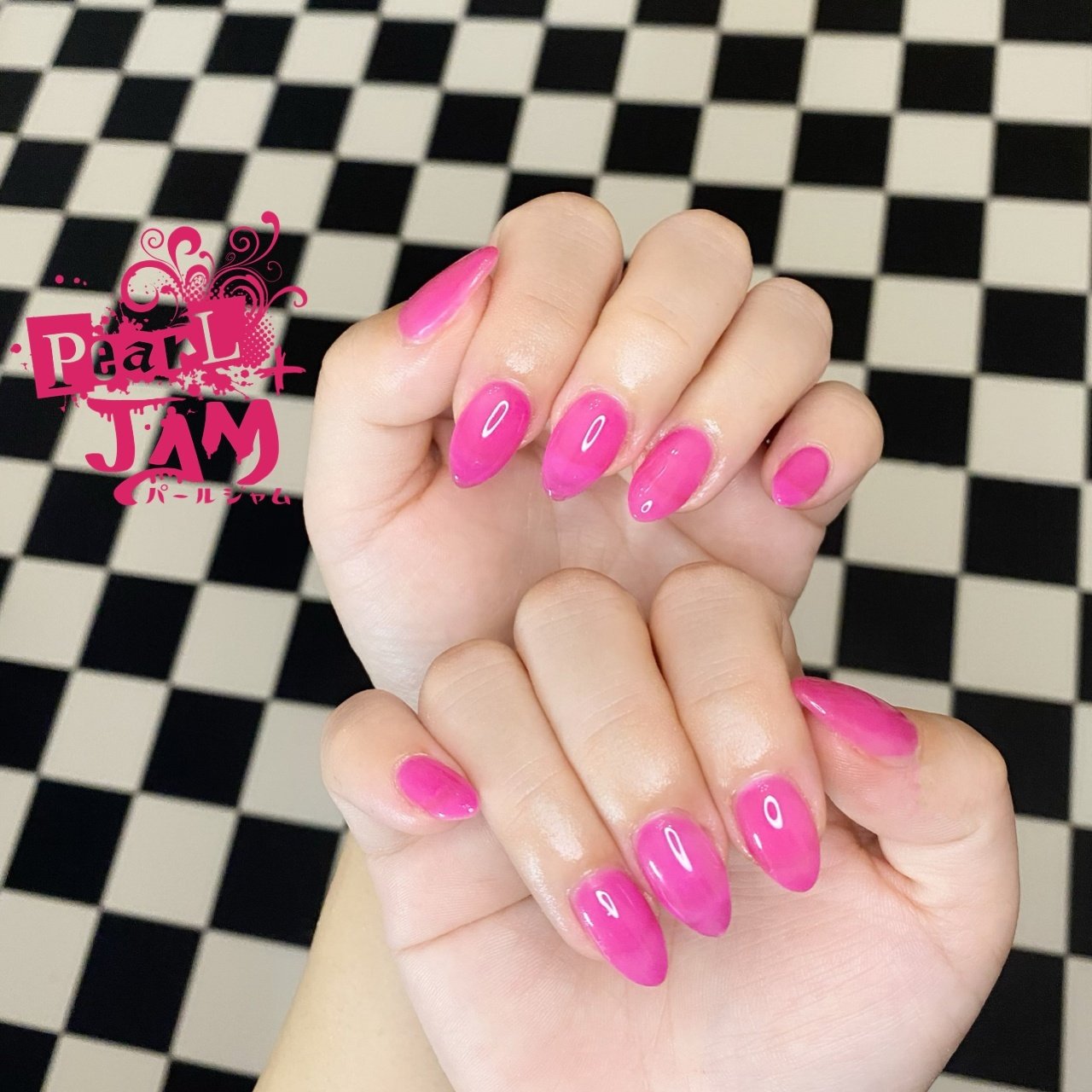 夏 ハンド シンプル ワンカラー ミディアム Pearl Jamのネイルデザイン No ネイルブック